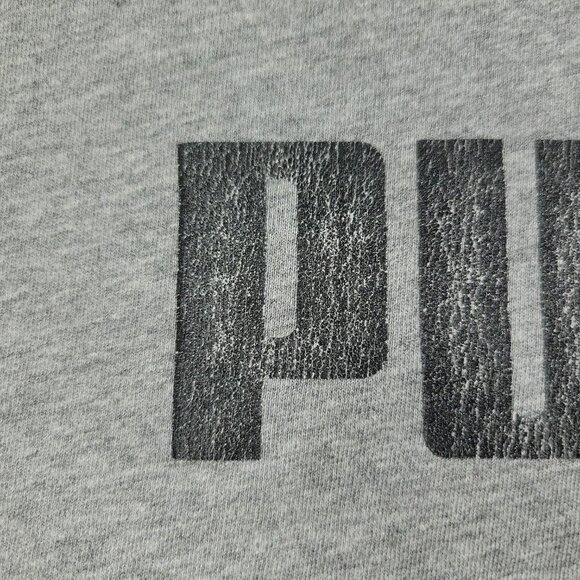 Puma Shirt Men Small Gray Logo Graphic Tee Crew Neck Short Sleeve Pullover Adult - Picture 3 of 15
